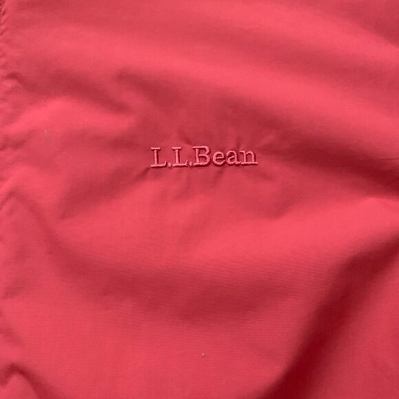 L.L Bean Coat Mens Medium Red Orange Thinsulate Bomber Jacket Fleece Lined Zip - Picture 2 of 13
